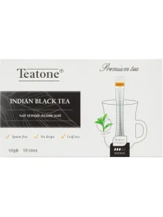 Чай черный индийский TEATONE в металл.стике, 100шт/уп. 1246