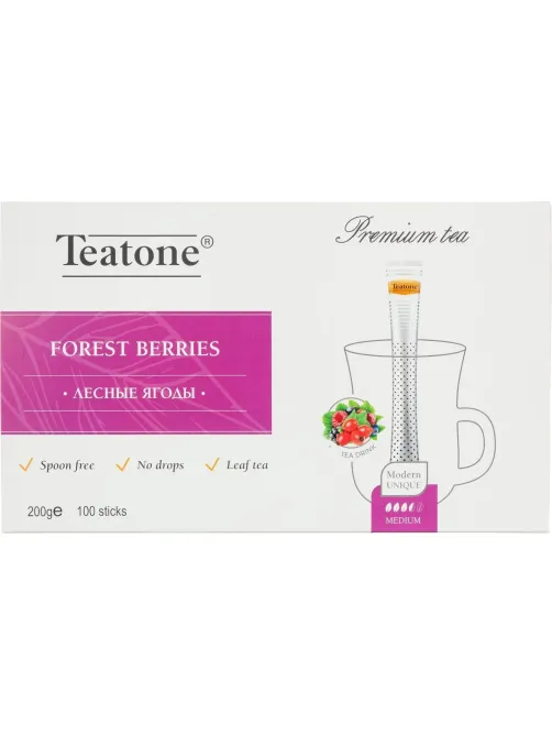 Чай напиток Лесные ягоды TEATONE в металл.стике. 100 шт./уп.1257