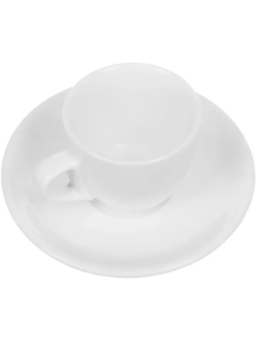 Кофейная пара Chan Wave Classic, фарфор, белая, 85мл, фк0185