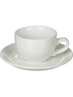 Кофейная пара Chan Wave Classic Шоко, фарфор, белый, 90мл, фк 875