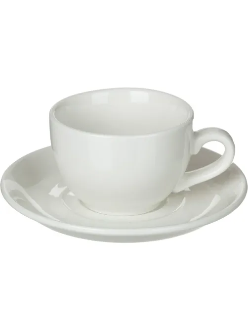 Кофейная пара Chan Wave Classic Шоко, фарфор, белый, 90мл, фк 875