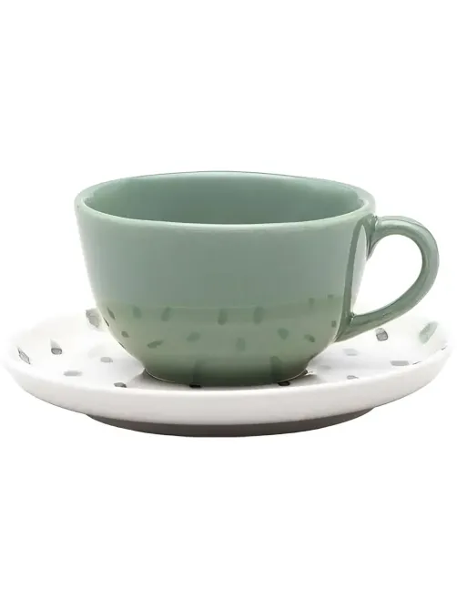 Чайная пара FLAT Shape SAMAMBAIA (чаш200мл,блюд14см)Oxford 136232,AO04-1C01