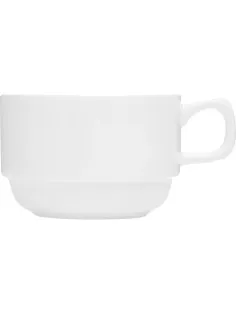 Чашка чайная 'Кунстверк';фарфор;200мл;D=85/54,H=50,L=110мм;белый 6шт/уп
