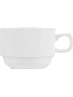 Чашка чайная 'Кунстверк';фарфор;250мл;D=85/55,H=60,L=120мм;белый 6шт/уп