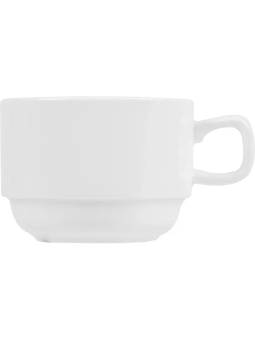 Чашка чайная 'Кунстверк';фарфор;250мл;D=85/55,H=60,L=120мм;белый 6шт/уп