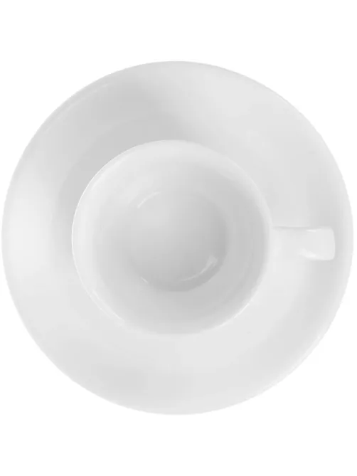 Кофейная пара Chan Wave Classic, фарфор, белая, 85мл, фк0185