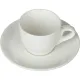 Кофейная пара Chan Wave Classic, фарфор, белая, 85мл, фк0185