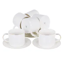 Набор чайный (12) 6чашек с блюдц.,NEW BONE CHINA,Грация подар уп 101-01038