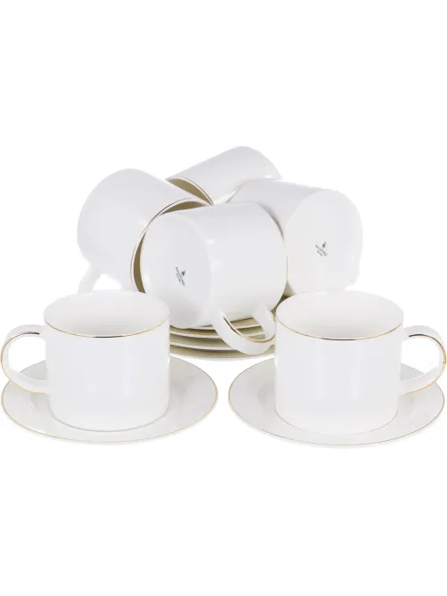 Набор чайный (12) 6чашек с блюдц.,NEW BONE CHINA,Грация подар уп 101-01038