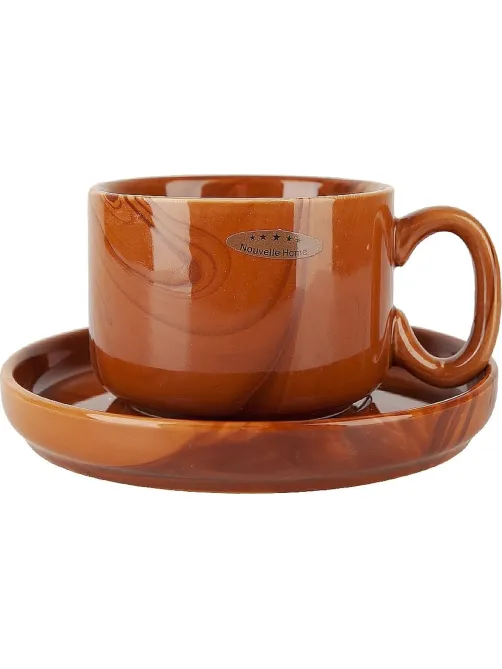 Набор чайный 8пр. Wooden Grain (4 персон) v=200мл (фарфор), 1730306
