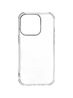 Чехол клип-кейс PERO силикон для Apple iPhone 15 прозрачный усиленный