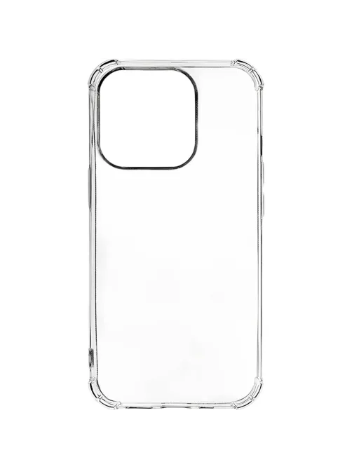 Чехол клип-кейс PERO силикон для Apple iPhone 15 прозрачный усиленный