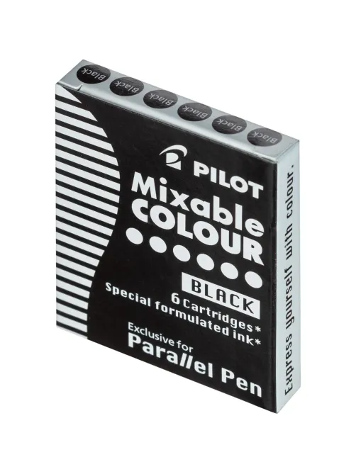 Чернила Чернильный картридж PILOT Parallel Pen черные 6 шт/уп IC-P3-S6 B