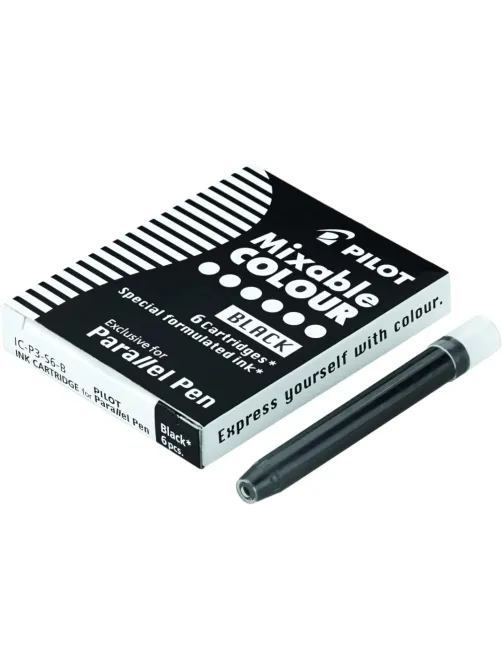 Чернила Чернильный картридж PILOT Parallel Pen черные 6 шт/уп IC-P3-S6 B