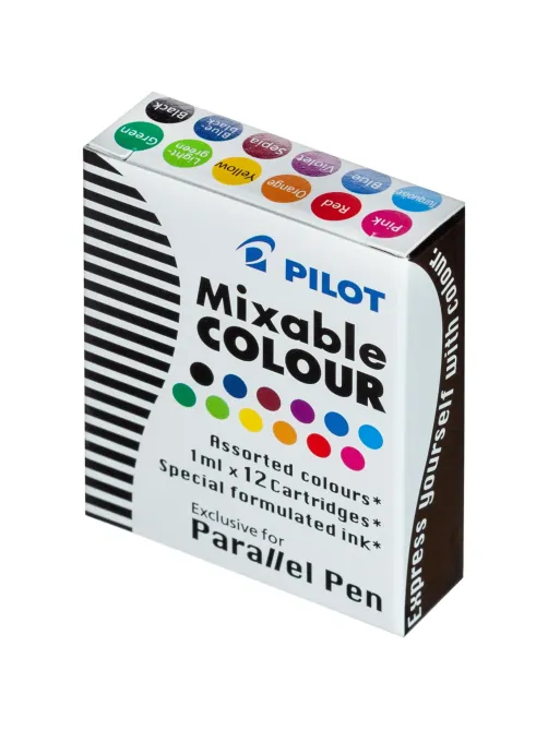 Чернила Чернильный картридж PILOT Parallel Pen 12 цветов 12 шт/уп IC-P3-AST