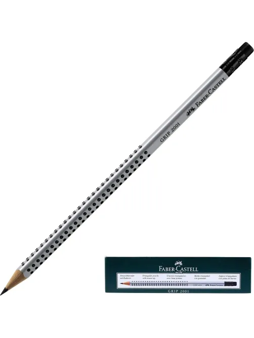 Карандаш чернографитный Faber-Castell GRIP 2001, НВ, с ласт /117200