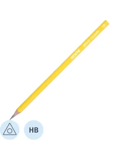 Карандаш чернографитный трехгр, Attache Bright colors, HB, желтый корпус