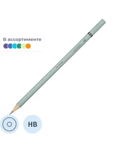 Карандаш чернографитный Morandi HB круглый б/ласт в асс