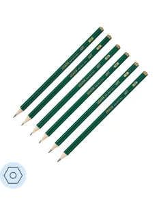 Набор чернографитных карандашей Art,2xHB,H,B,2H,2B,6шт/уп