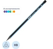 Карандаш чернографитный Flash HB б/ласт черн.дерево ассор