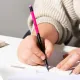 Карандаш чернографитный Deli Scribe 2B деревянный с ластиком в ассортименте
