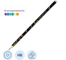 Карандаш Ч/Г Deli, Ennovation texture ,кругл ,2.2мм, ластик, EC045-HB