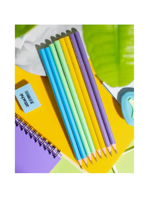 Карандаш чернографитный трехгр, Attache Bright colors, HB, зеленый корпус