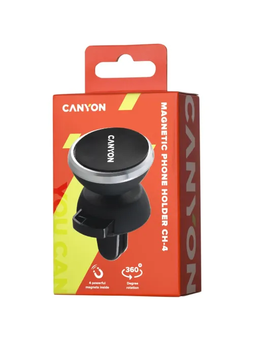 Держатель Canyon CH-4 в дефлектор 4 магнита круг 40мм/45x65мм (CNE-CCHM4)