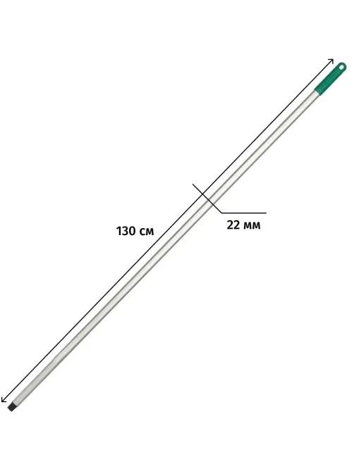 Рукоятка алюминиевая, цвет зеленый 130см с резьбой NV-138G
