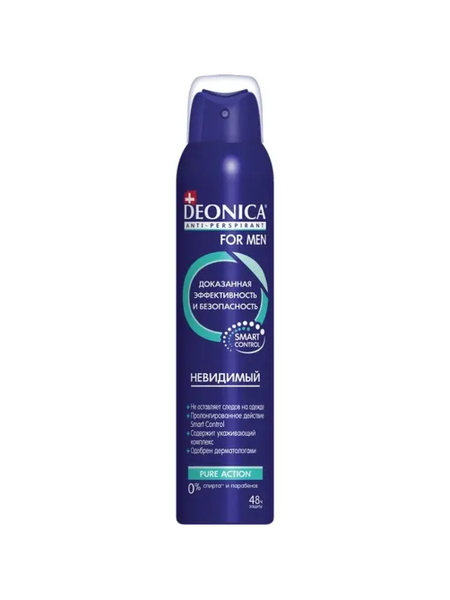 Дезодорант-антиперспирант DEONICA FOR MEN Невидимый, 200мл (спрей) (6)