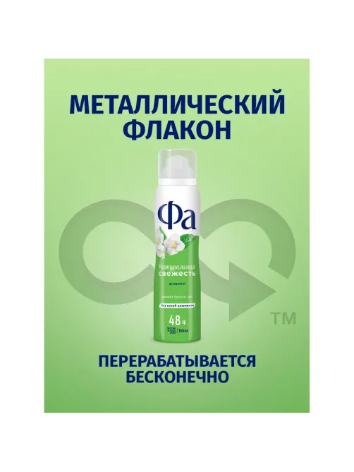Дезодорант -аэрозоль Фа Натуральная Свежесть Белый Чай 150мл