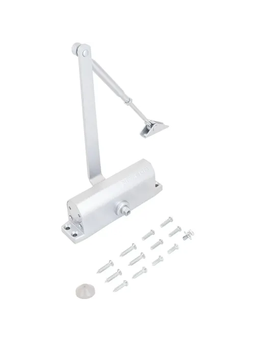 Доводчик дверной NOTEDO DC-090 SILVER  60-130 кг сереб. (10)