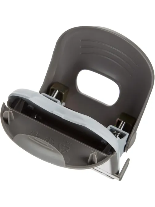 Дырокол Deli PRO E0120, макс.:40 л, металл, 2 отверстия, с линейкой, серый