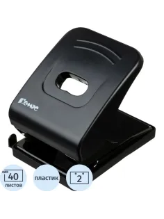 Дырокол Комус Prima 6365 черный до 40л