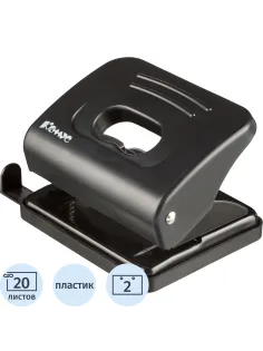 Дырокол Комус Prima 6325 черный до 20л.