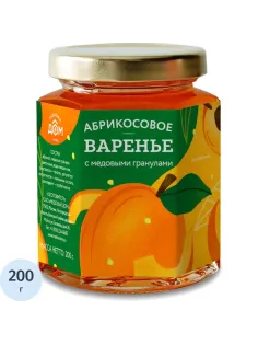 Варенье Медовый Дом абрикосовое нестерилизованное стекло, 200г