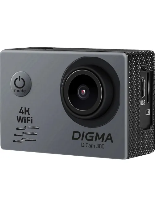 Экшн-камера Digma DiCam 300 серый