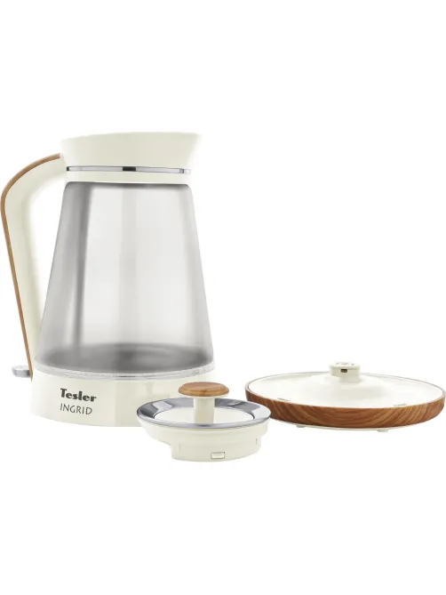 Чайник Tesler KT-1750 BEIGE, 1,7л., 2200Вт., стекло