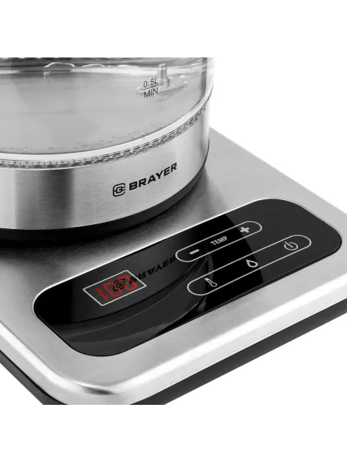 Чайник электрический BRAYER BR1003, 2200Вт.1,7 л, стекл