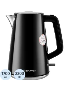 Чайник BRAYER 1073BR, электрический, STRIX,2200Вт,1,7л, стальн.корп
