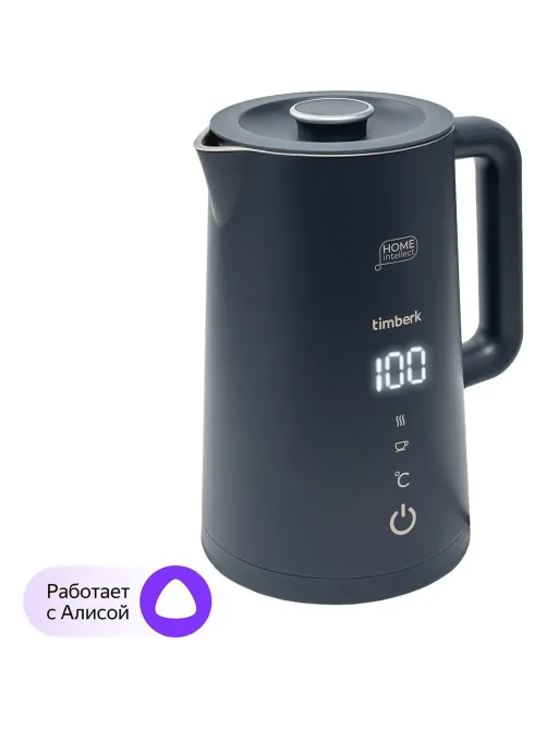 Чайник электрический Timberk T-EK21S104WF, 2200Вт, 1.7л, Wi-Fi, черный