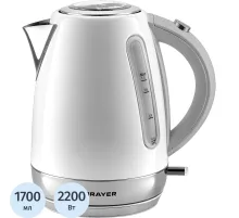 Чайник BRAYER 6110BR  2200Вт.1,7 л,электрич, сталь окраш, автоотключ