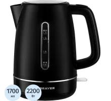 Чайник BRAYER 6103BR-BK,электрический,2200Вт,1,7л, платик.STRIX, автоотключ