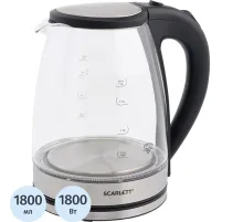 Чайник Scarlett SC-EK27G35, 1800Вт, 1.8л, стекло/сталь