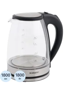 Чайник Scarlett SC-EK27G35, 1800Вт, 1.8л, стекло/сталь