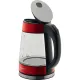Чайник электрический SCARLETT SC-EK27G79, стекло, 2200Вт, 1.7л, красный