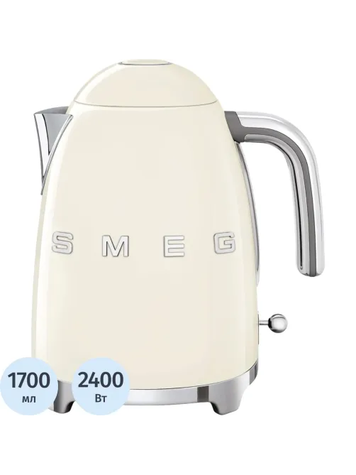 Чайник SMEG KLF03CREU,1,7л, электрический, кремовый