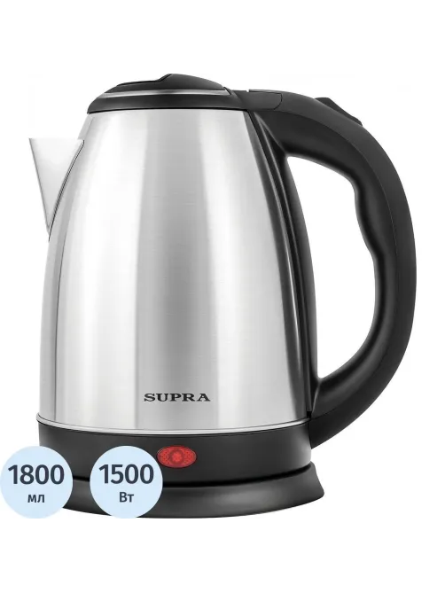Чайник SUPRA KES-1801S, 1,8л, 1500Вт, металл