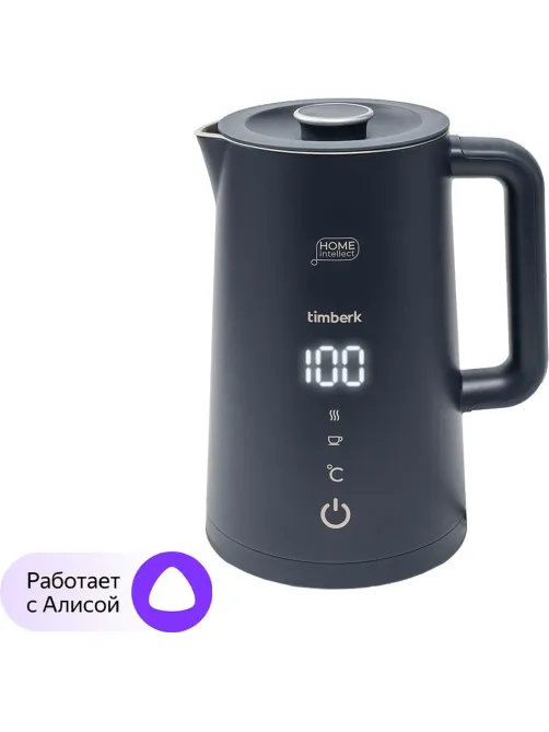 Чайник электрический Timberk T-EK21S104WF, 2200Вт, 1.7л, Wi-Fi, черный