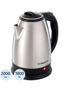 Чайник Scarlett SC-EK21S26, 2л, 1800Вт, (серебристый)